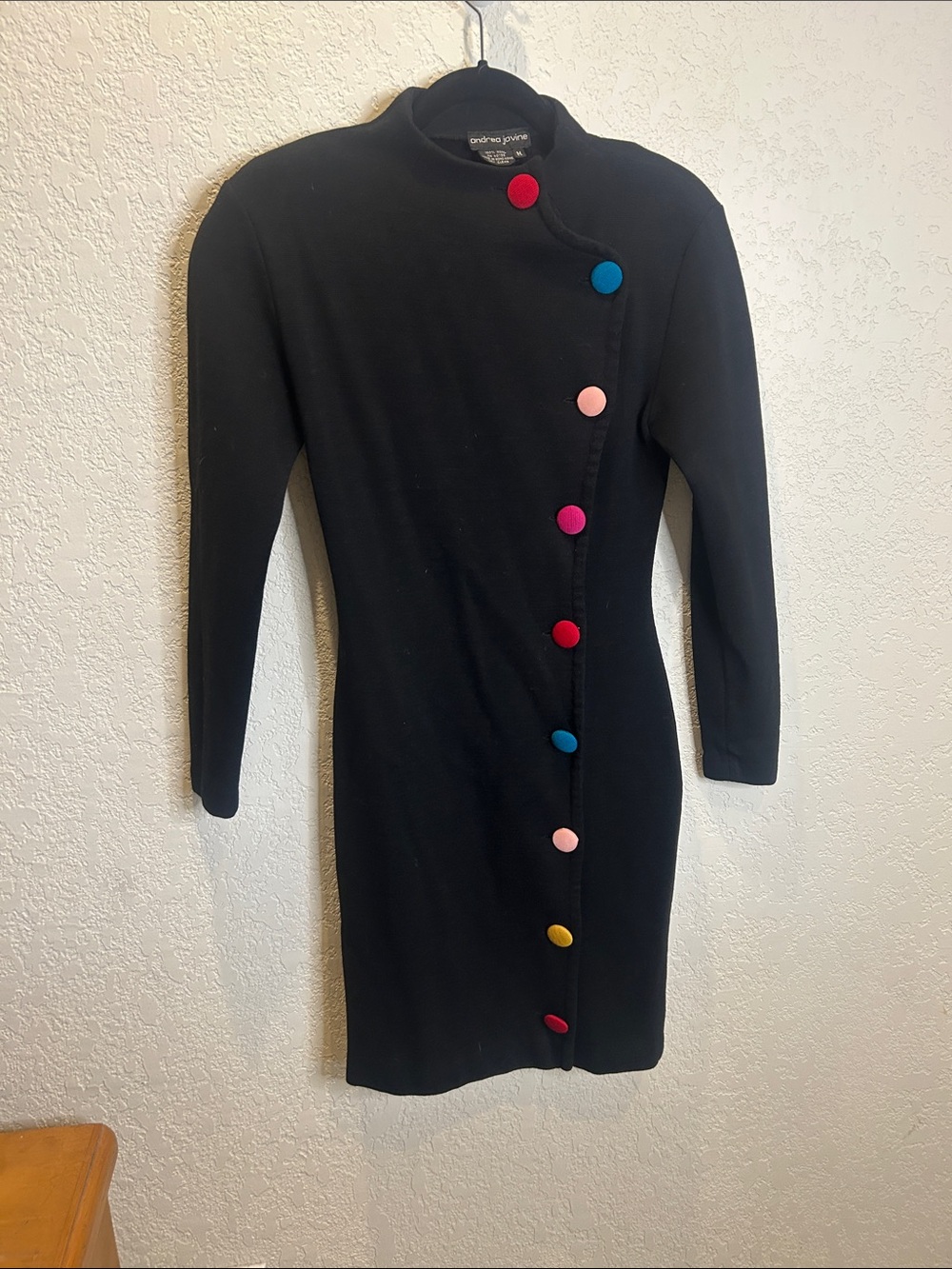 Vintage 80’s Long Sleeve Dress with Colorful Buttons